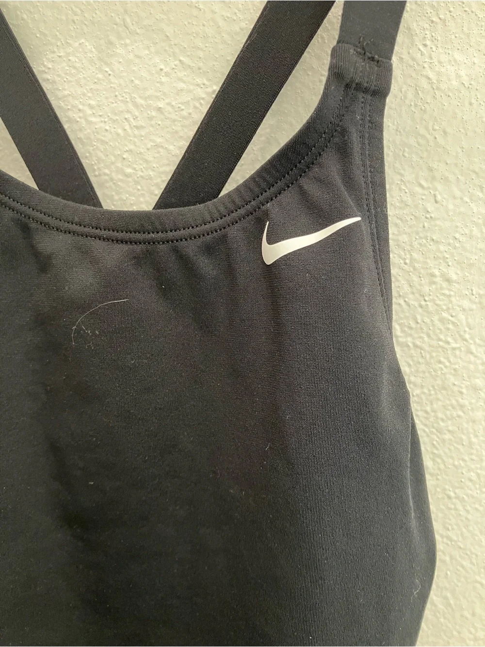 Nike Black womens ' One-Piece Swimsuit with White Swoosh